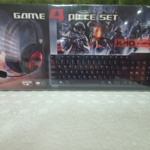 סט מקלדת ואוזניות ועכבר ושטיח גיימינג K40