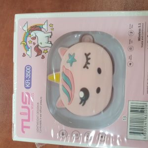 אוזניות אלחוטיות KR-3500 צבע ורוד חד קרן .